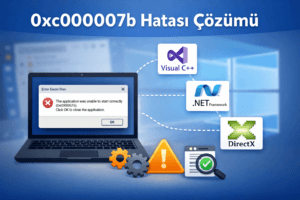 0xc000007b Hatası Çözümü (Uygulama Başlatılamadı Hatası)
