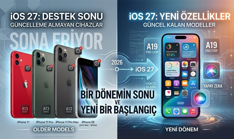 iPhone 11 ve SE 2020 İçin Yolun Sonu mu? iOS 27 Destek Listesi Netleşiyor