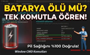 Laptop Pil Sağlığı Nasıl Sorgulanır? (Program Kullanmadan 1 Dakikada)